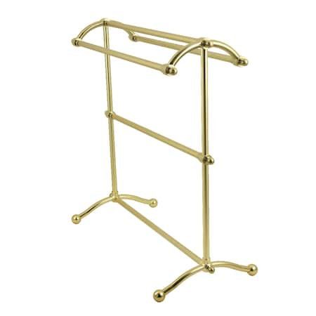 Freestanding Towel Rack, Brushed Brass